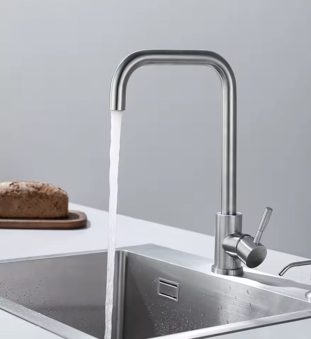 Antiqle Walden Küchenarmatur – Edelstahl 304, 360° drehbar, gebürstet