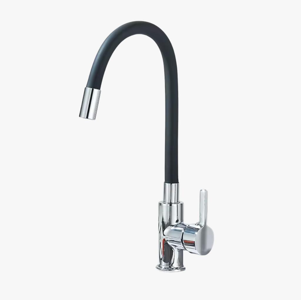 Antiqle Kensington Küchenarmatur – Flexibler Auslauf, 360° drehbar, Schwarz
