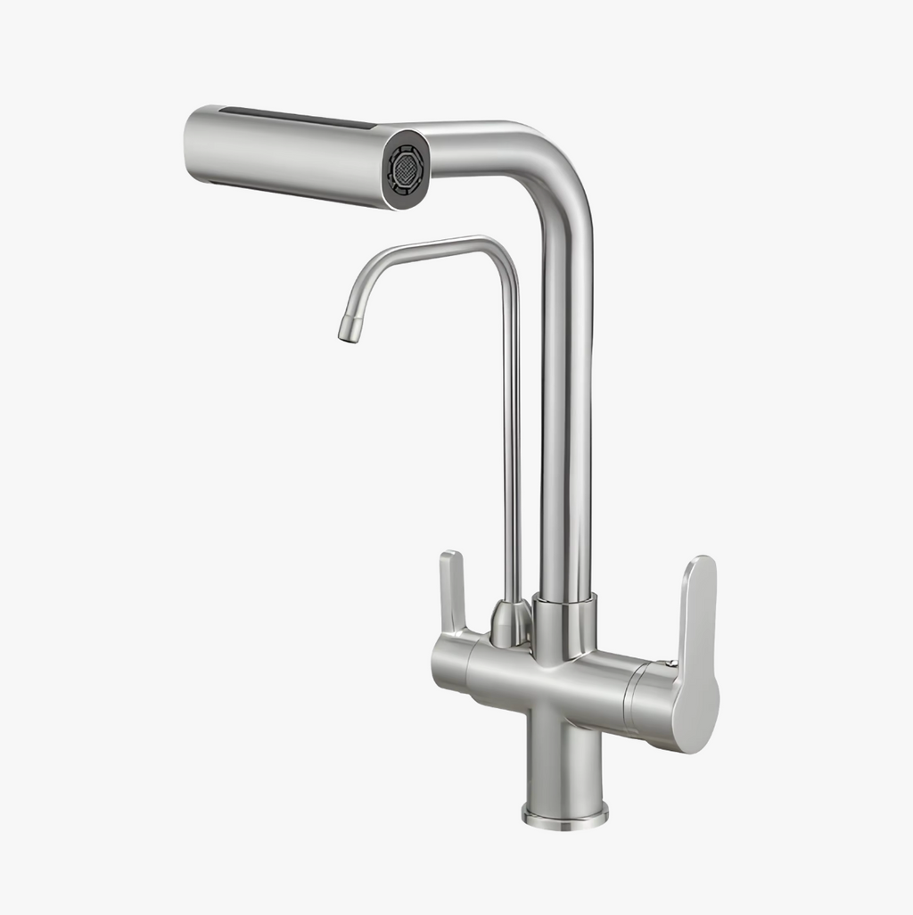 ntiqle Daven Küchenarmatur – 5-Wege-System, Wasserfilteranschluss, Chrom