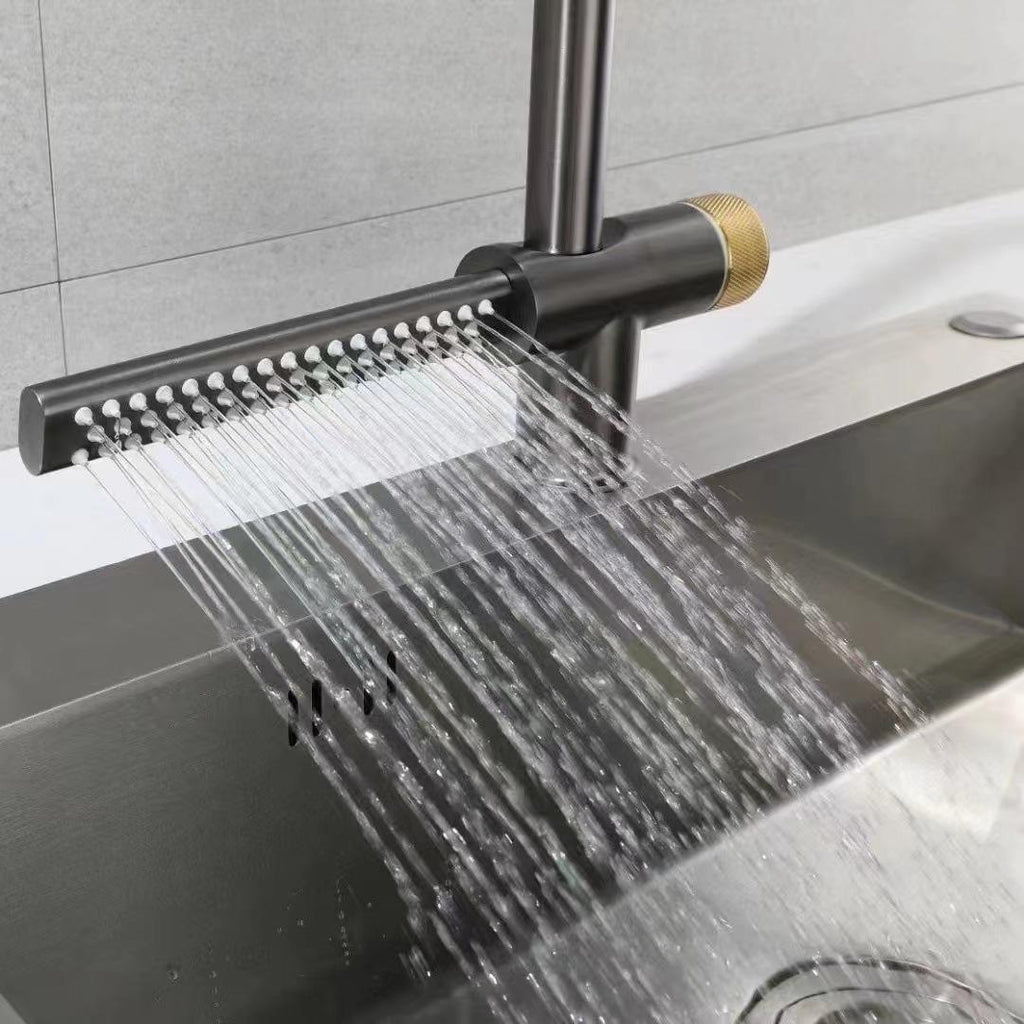 Antiqle Riven Küchenarmatur – Ausziehbar, 3 Strahlarten, Edelstahl 304