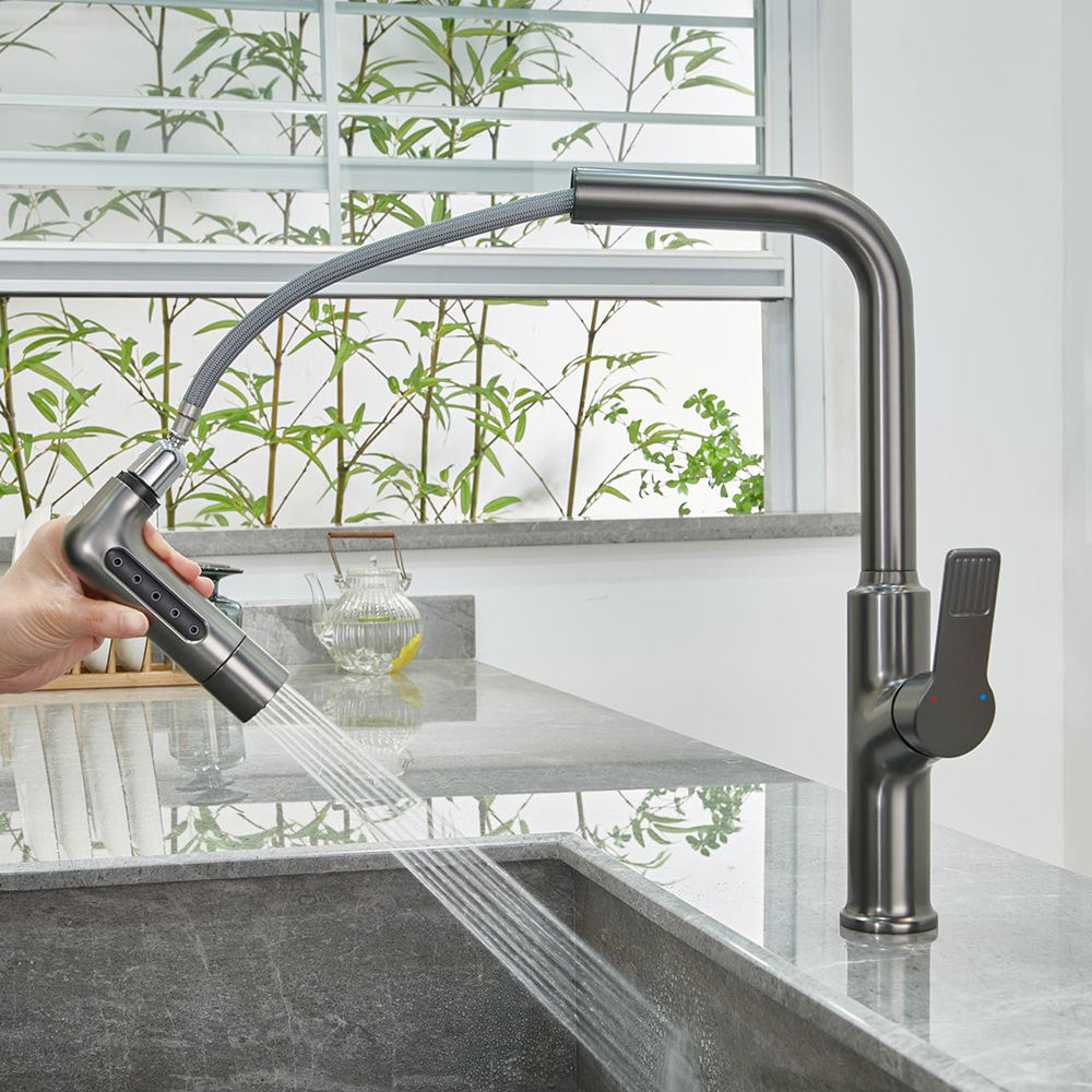 Antiqle Koven Küchenarmatur – 4 Funktionen, Digitalanzeige, Wasserfall