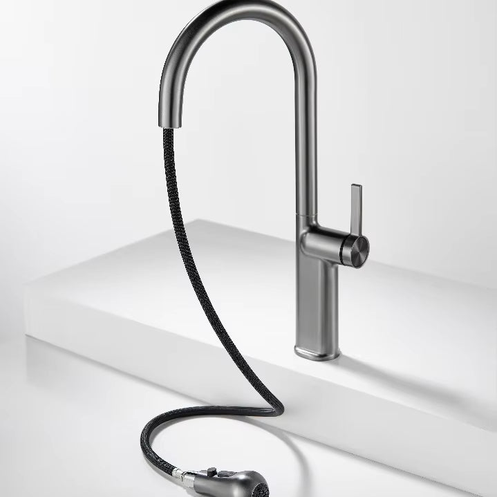Antiqle Hartley Küchenarmatur – Ausziehbar, 360° drehbar, 60 cm Schlauch