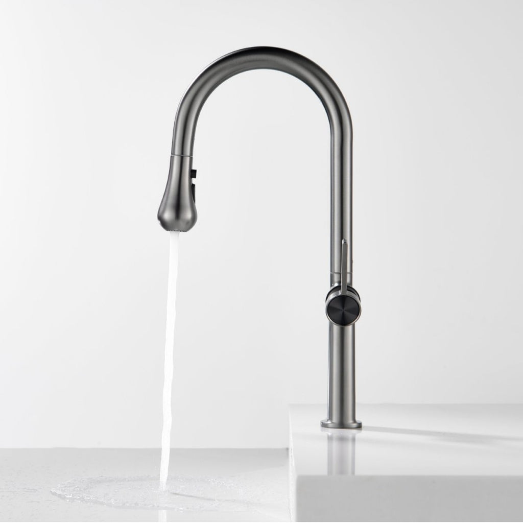 Antiqle Hartley Küchenarmatur – Ausziehbar, 360° drehbar, 60 cm Schlauch