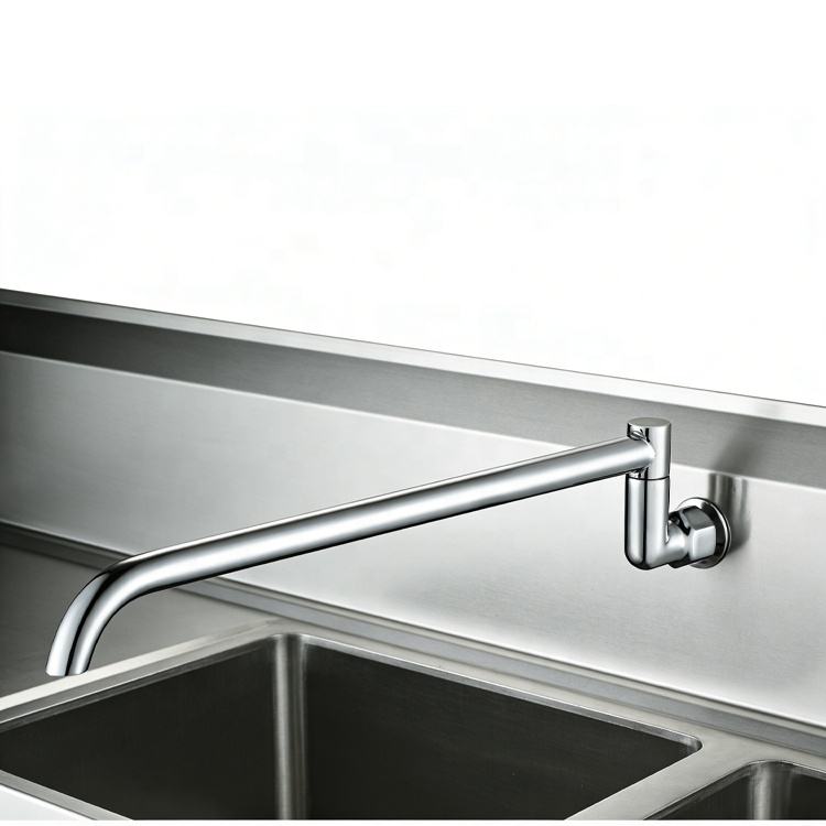 Antiqle Roven Wok-Armatur – Wandmontage, Schwenkbar, Messing