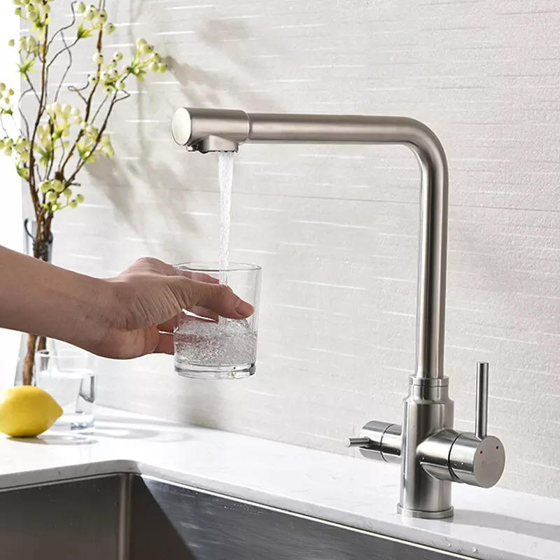 Antiqle Eiran Küchenarmatur – 2-Wege-System, 360° drehbar, Edelstahl 304